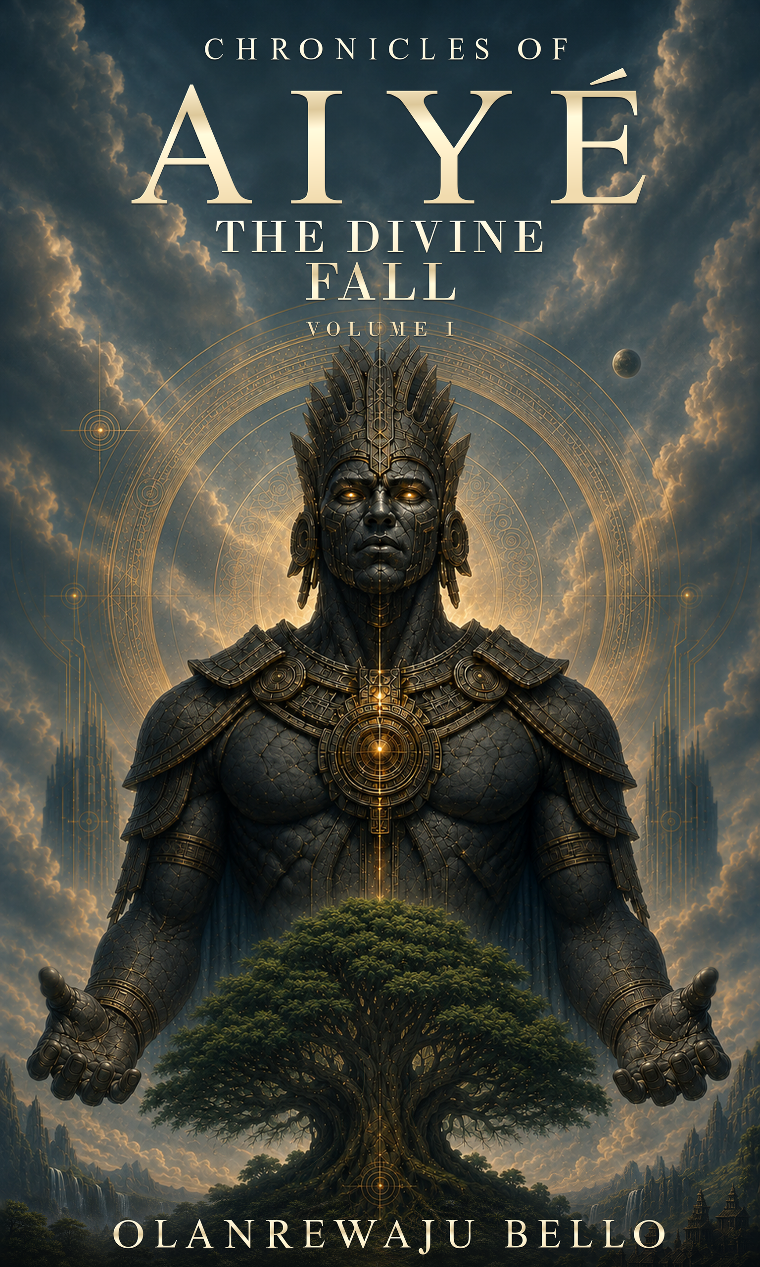 Chronicles of Aiyé — The Divine Fall, Volume I. Official cover.