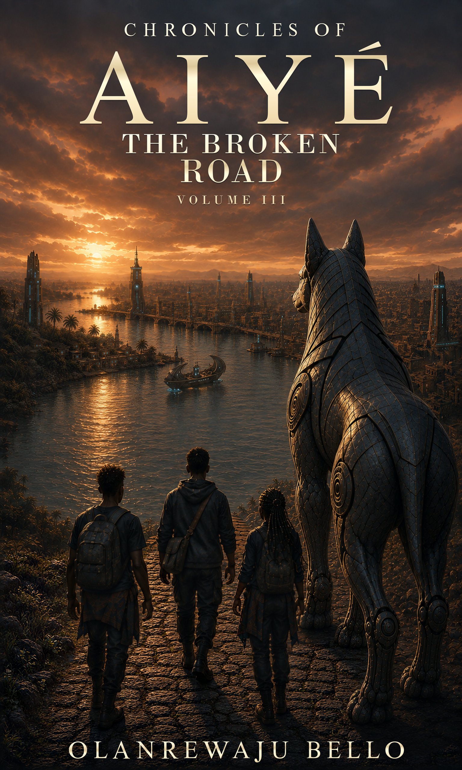 Chronicles of Aiyé — The Broken Road, Volume III. Official cover.